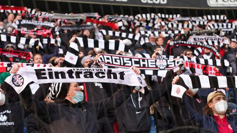 Eintracht-Fans beim Spiel gegen Wolfsburg