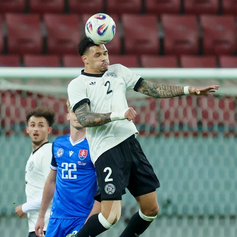 Nnamdi Collins beim Testspiel der deutschen U21-Auswahl in der Slowakei.