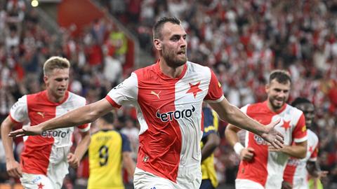 Slavia-Stürmer Tomas Chory ist in dieser Saison treffsicher.