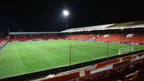 Das Pittodrie-Stadion in Aberdeen