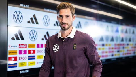 Kevin Trapp nach der Pressekonferenz beim DFB-Team in Frankfurt