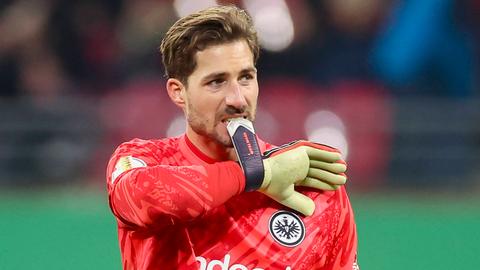 Eintracht-Torwart Kevin Trapp in Leipzig.