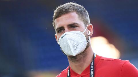 Eintracht professional trapp before the match in Basel