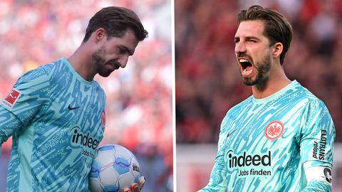 Zwischen Frust und Freude: Eintracht-Torwart Kevin Trapp in Leverkusen.