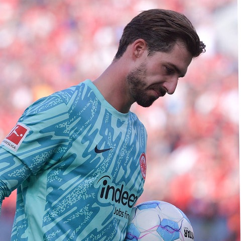 Zwischen Frust und Freude: Eintracht-Torwart Kevin Trapp in Leverkusen.