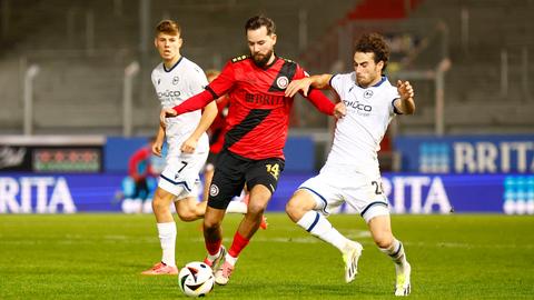 Orestis Kiomourtzoglou vom SVWW im Spiel gegen Arminia Bielefeld