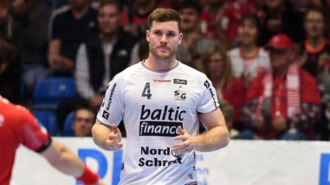 Johannes Golla beim Spiel mit Flensburg in Melsungen