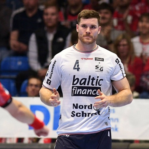 Johannes Golla beim Spiel mit Flensburg in Melsungen