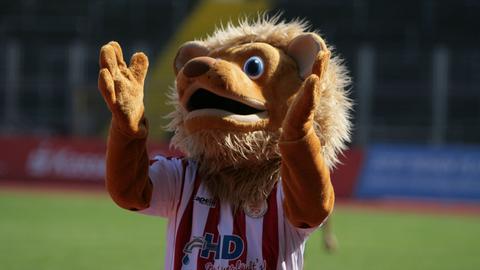 Totti, das Maskottchen des KSV Hessen Kassel