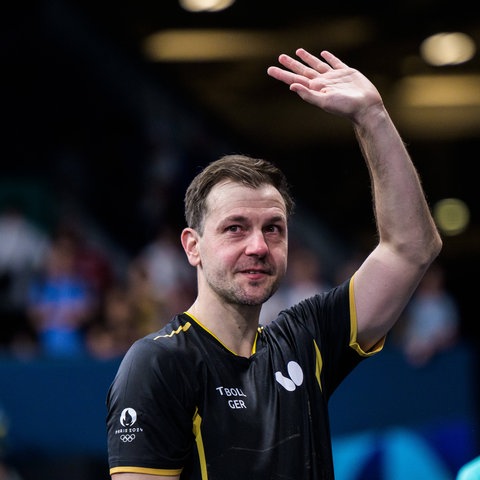 Timo Boll verabschiedte sich vom Publikum in Paris - mit Tränen in den Augen.