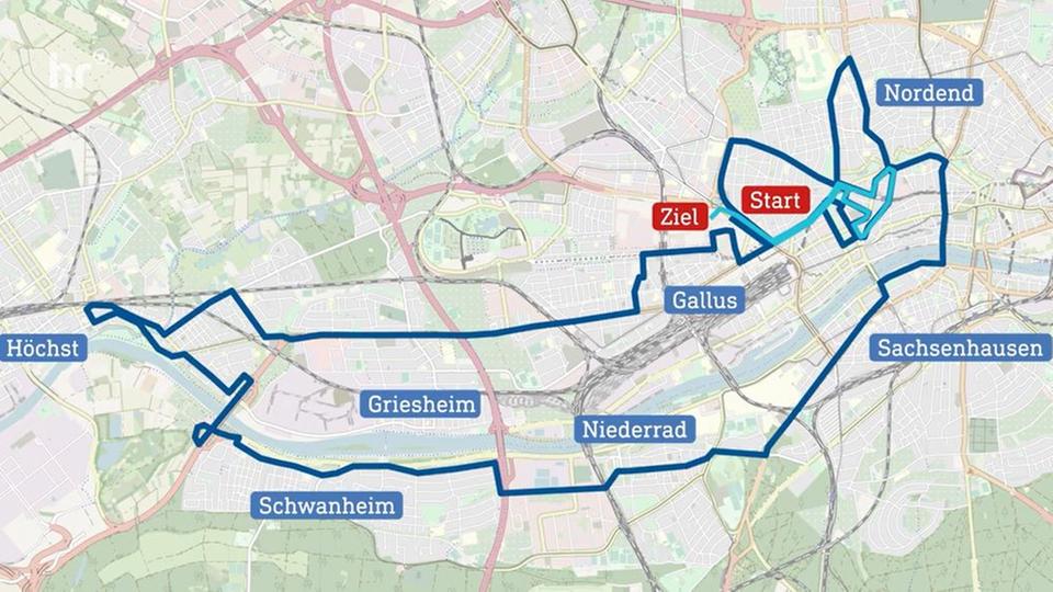 Das ist die Strecke beim Frankfurt Marathon 2023 hessenschau.de