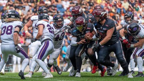 Frankfurt Galaxy im Spiel gegen Rhein Fire