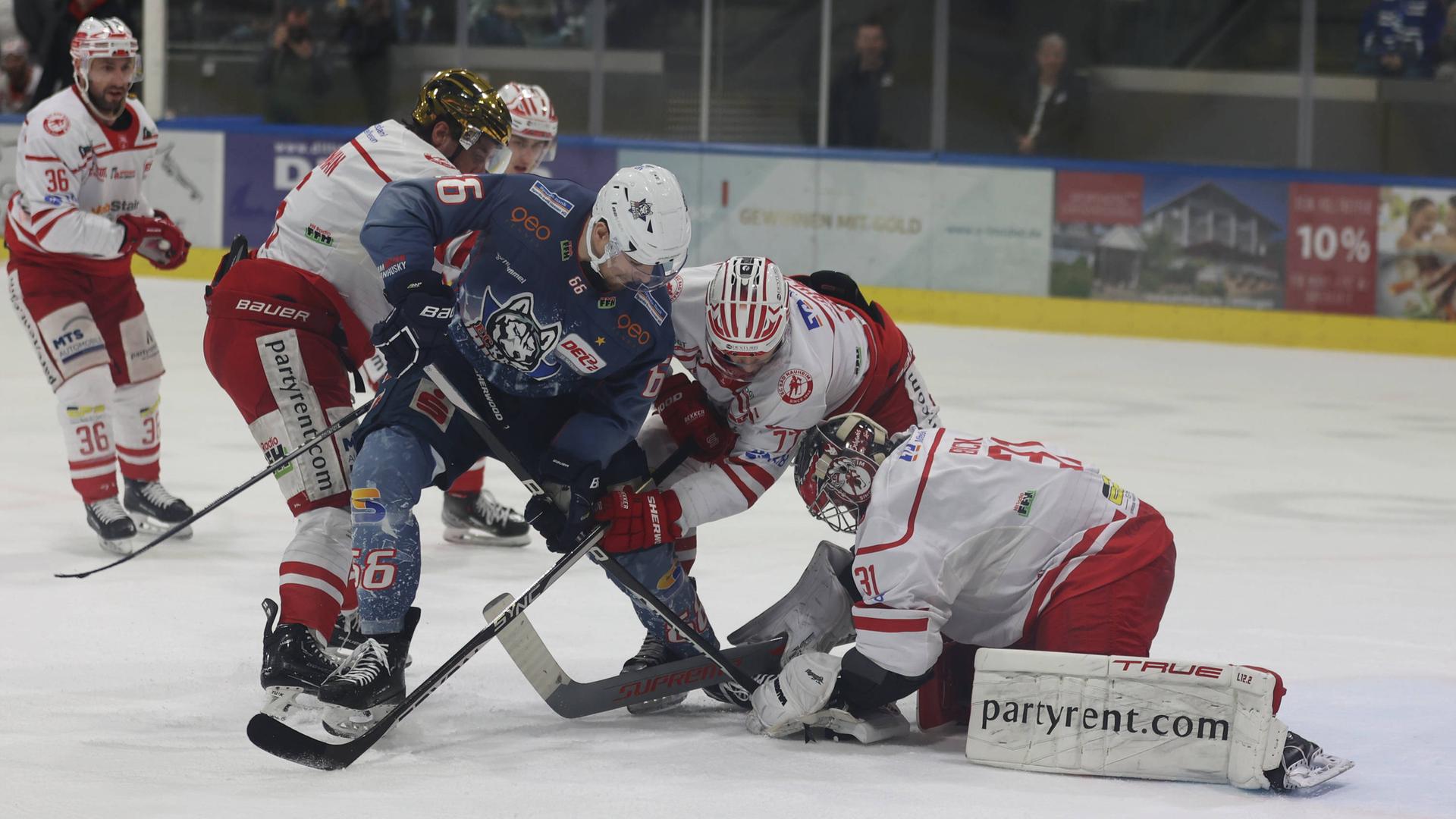 Hessenderby Zwischen Kassel Huskies Und EC Bad Nauheim Im Playoff ...