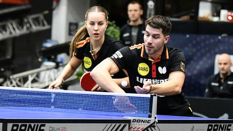 Patrick Franziska und Annett Kaufmann bei der Tischtennis-EM