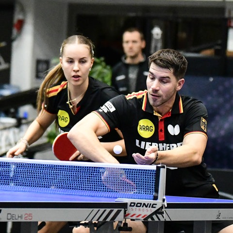 Patrick Franziska und Annett Kaufmann bei der Tischtennis-EM