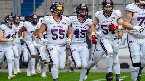 Einlauf der Spieler der Frankfurt Galaxy