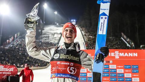 Stephan Leyhe nach seinem größten Erfolg, dem Heim-Triumph 2020 in Willingen.