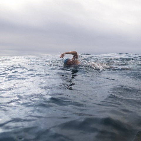 Extremschwimmerin Nathalie Pohl im Nordkanal