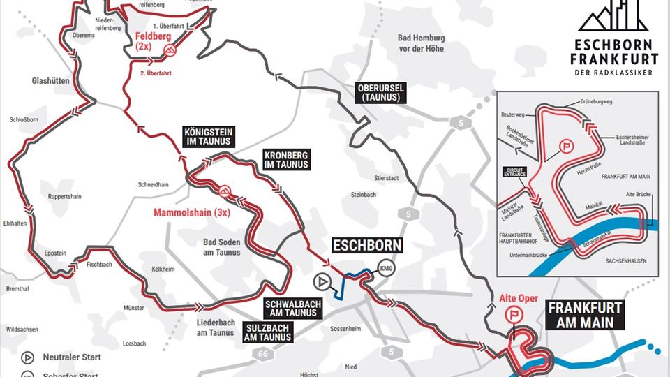 Die Strecke des Frankfurter Radrennens 2023 Video hessenschau.de