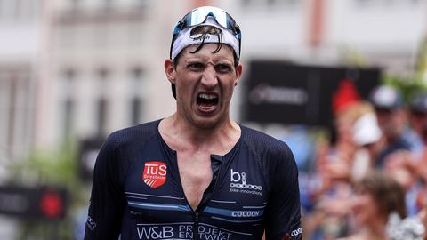 Mit einem Heimspiel beim Ironman Frankfurt: Paul Schuster aus Darmstadt.