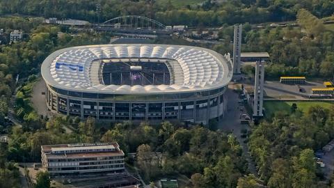 Stadion Frankfurt aus der Luft aufgenommen