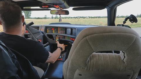 Nachgebautes Kultauto KITT von innen