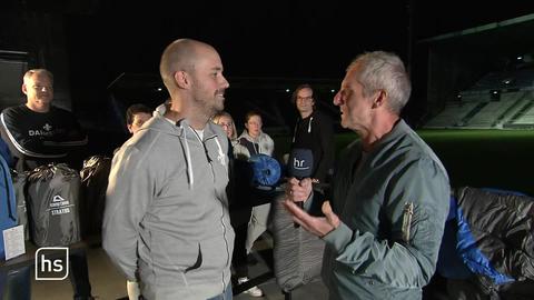 Interview im Stadion