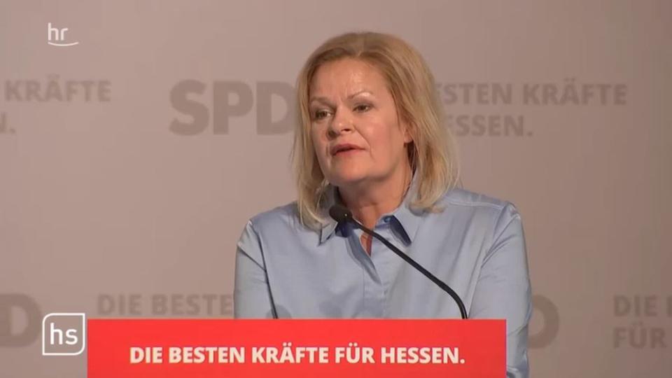 SPD Hessen Kürt Nancy Faeser Zur Spitzenkandidatin - Video ...