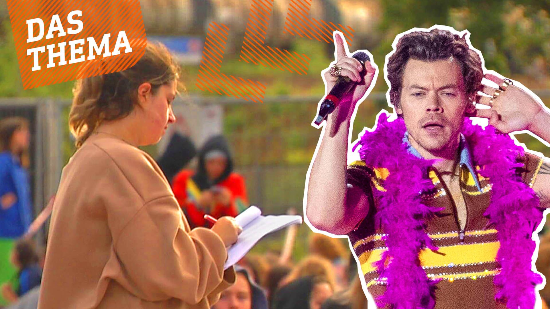 Harry Styles in Frankfurt Fans verteilen Stehplatznummen Video