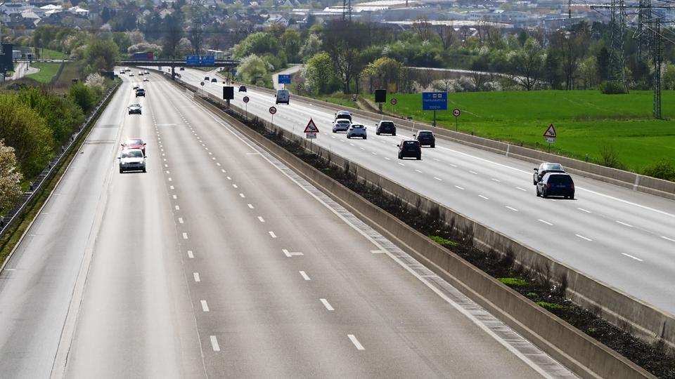 Wenig Verkehr auf der A7 bei Niestetal