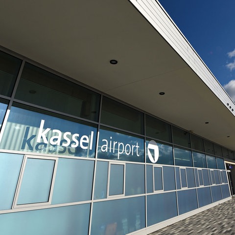 Leerer Eingangsbereich am Kassel Airport