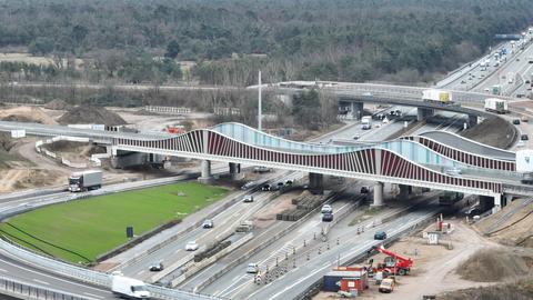 Luftaufnahme Großbaustelle Darmstädter Kreuz