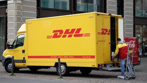 DHL-Paketdienst in Frankfurt