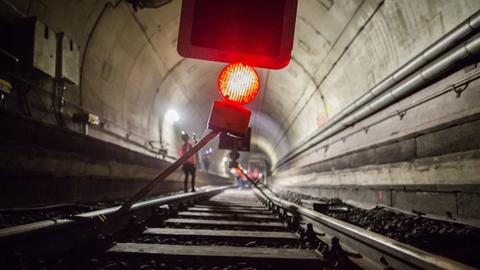 Bauarbeiten im Frankfurter S-Bahn-Tunnel