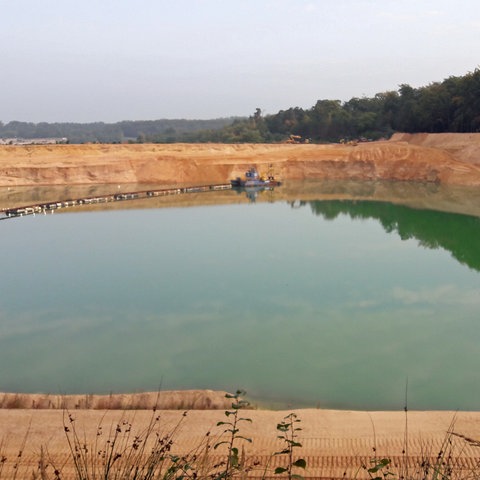 Sand- und Kiesabbau am Langener Waldsee