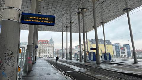 Leere Haltestellen in Kassel-Wilhelmshöhe