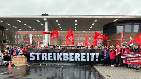 Streik im Volkswagenwerk Kassel in Baunatal